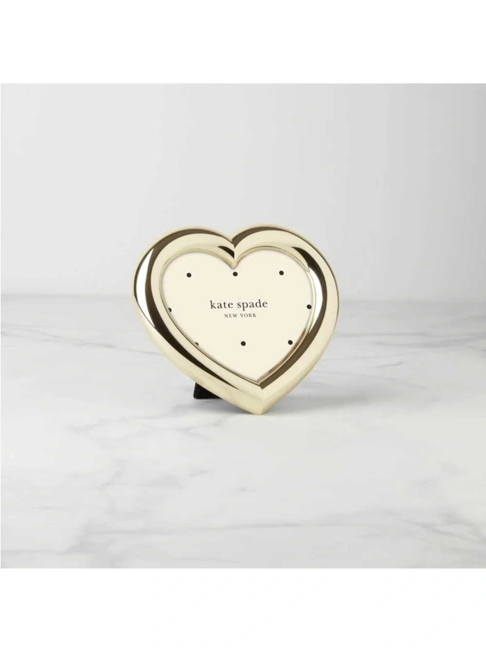 kate spade Gold Heart-Shaped Picture Frame with Black Insert